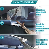 billiga Fordonstjänst-4-delars solskyddsset för bilfönster, UV-skydd, insynsskydd för fram- och bakfönster, lämplig för bilar och SUV:ar, enkel att installera, andningsbart nätmaterial, blockerar skadliga UV-strålar