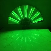 olcso Dekoratív fények-10 hüvelykes világító ventilátor, világító és színes, összecsukható ventilátor, bár, trambulin, éjszakai klub, parti, színpad, hangulatkellékek, kis éjszakai fények, dekoratív lámpák 1 db