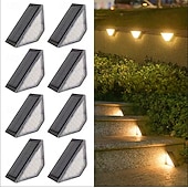 levne Venkovní nástěnná světla-1 ks 8 ks LED solární schodová světla vodotěsná venkovní schodišťová světla solární terasová světla venkovní solární krajinářské osvětlení pro zahradu a terasu