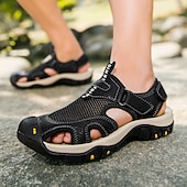 levne venkovní sandály-Pánské letní adventure sandály – prodyšné a lehké turistické sandály s nastavitelnými pásky, protiskluzovou podrážkou, ideální na cestování, outdoorové aktivity a plážové aktivity