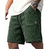 economico Pantaloncini casual-Per uomo Shorts Pantaloncini casual Pantaloncini di velluto a coste Tasca Semplice Comodità Traspirante Corto Casuale All'aperto Vacanza Vacanza Streetwear Nero Bianco Inelastico