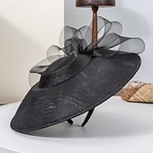 billige Fascinatorer-fascinators polyester Bryllup Bursdag Elegant søt stil Med Sløyfe Tyll Hodeplagg Hodeplagg
