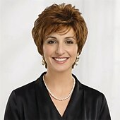 お買い得  古いかつら-女性用シックなショートブロンドピクシーウィッグ - 軽いレイヤーでふわふわのボリューム