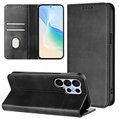 baratos 2026 Samsung Galaxy S26 Série-telefone Capinha Para Samsung Galaxy S26 S26 Ultra Plus Capa para Cartão Wallet Com Suporte Suporte para carregamento sem fio Slot para cartão Retro TPU Couro PU