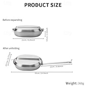 economico Utensili e gadget da cucina-Scatola per riso quadrata in acciaio inossidabile 304 con manico per uso esterno, scatola per riso individuale in stile americano, set di pentole da campeggio per esterni