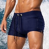 economico Costumi da bagno &amp; Pantaloni da surf-Per uomo Standard Costume da bagno Costume da Bagno Coulisse Boyleg Spandex Asciugatura Rapida Elastico Traspirante Senza Maniche Pantaloni Surf Sport Acquatici Nuoto Estate