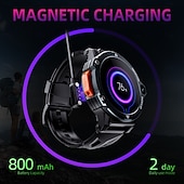 baratos Smartwatch-Relógio inteligente Lokmat Appllp 6 Pro de 1,54 polegadas com 4G LTE, pedômetro, lembrete de chamadas, monitor de sono, compatível com Android e iOS, unissex, GPS, chamadas em modo mãos-livres, controle de mídia, IPX-4, 51 mm.