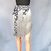 cheap Latin Skirts-Women's Brown Fringe Latin Dance Skirt