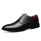 preiswerte Derby Schuhe-Elegante Herrenschuhe aus Kunstleder mit Schnürung, perfekt für formelle Anlässe, Business und Büro.