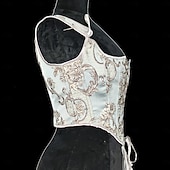 ieftine Topuri-Medieval Renascentist Cottagecore Corset Corsaj Viching Țăran Cu Șiret Costume de fancy Pentru femei Celtic Fantezie Halloween Carnaval Performanță LARP Ren Faire Adulți Corset Corsaj