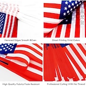 billiga U.S. 250-årsjubileum-patriotisk amerikansk flagga vimpel banderoll, 50 flaggor 46 fot små mini amerikanska flaggor vimpel för 4 juli självständighetsdagen, 250-årsjubileum, minnesdagsfestdekorationer