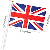  Fußball-Weltmeisterschaft 2026 Fahne Handflagge UK Ventilator Cosplay Kinder Erwachsene Unisex Maskerade Party Fußballspiel Verkleiden