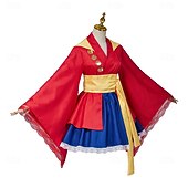  Óceáni kalandor Szalmakalapos kalóz Anime Ruhák Felszerelések Álarcosbál Cosplay öltönyök Kimonó Mindszentek napja Anime Expo Jelmez Kompatibilitás Női Felnőttek