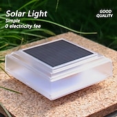 baratos Candeeiros Luzes de Exterior-Conjunto de 2 postes de luz solar para cerca, à prova d'água, com energia solar e luz branca quente, ideais para iluminação de jardins, pátios e varandas.