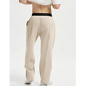 abordables pantalons décontractés-Homme Pantalons Pantalon décontracté Avec Poches Taille Élastique Bloc de Couleur Confort Longueur complète Quotidien Maison Extérieur Simple Style Classique Noir bleu marine Non Elastique