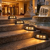 economico Illuminazione vialetto-4/8 luci solari da esterno per terrazze, impermeabili IP65, lampade da giardino per vialetti, gradini, passerelle, prato, terrazze, luce notturna solare decorativa