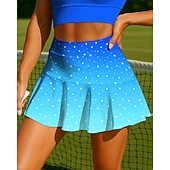 billiga Kvinnors kjolar och skorts-Amerikas 250-årsjubileum Självständighetsdagen Dam Lutning Stjärnor Tenniskjol Ärmlös Lappverk Ficka 2 i 1 UPF50+ UV-resistent Flera lager Andningsfunktion Volleyboll Tennis Badminton Kjolar Brist