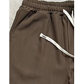 お買い得  カジュアルパンツ-男性用 ズボン カジュアルパンツ ドローストリング ポケット ボタン 平織り 履き心地よい 高通気性 全長 カジュアル 日常 家 旅行度假风 シンプル ネイビーブルー カーキ色 伸縮性なし