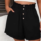 economico Pantaloncini corti-Per donna Shorts Pantaloncini Estivi Shorts da Spiaggia Pantaloncini casual Vacanza Moda Casual Quotidiano Corto Vita Alta Tinta unica Semplice Tasca Elastico in vita Asciugatura Rapida Morbido