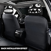 tanie Spersonalizowane tkaniny-spersonalizowane pokrowce na zagłówki samochodowe, zestaw 2 ochronnych pokrowców przeciwkurzowych, uniwersalny ochraniacz zagłówka fotela samochodowego