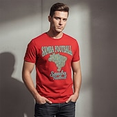  Meciul Mondial de Fotbal 2026 Ținute Tricou grafic Fotbal Inspirat de Brazilia Patriotic Tricou pentru Unisex Adulți Imprimare 3D pentru Petrecere Sport exterior