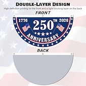 olcso 250. évforduló-2 darab USA 250. évfordulós zászló 1,5X3 FT 1776-2026 szurkolói zászlók patriotikus csillagok kültéri díszek frontajtóra teraszra üdvözlő háttér fém grommetekkel