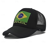 זול כובע בייסבול גברים-בגדי ריקוד גברים כובע בייסבול כובע שמש פול שחור פּוֹלִיאֶסטֶר טלאים אופנתי סגנון רחוב יום יומי יומי בָּחוּץ חופשה דגל ציטוטים ואמירות הגנה מפני השמש קרם הגנה נשימה