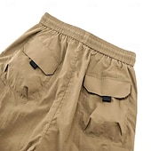 abordables Bermudas estilo casual-Hombre Activo Pantalón Corto Cargo Pantalón corto Pantalones cortos casuales Pantalón corto deportivo Bolsillo Cintura elástica Puro Plano Un Color Secado rápido Deportes Longitud de la rodilla