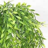 levne Umělé rostliny a zeleň-8 kusů umělé vrby, UV odolné plastové rostliny, zeleň, listy, umělá závěsná réva, umělý břečťan, pro domácnost, interiér, exteriér, zahradu, dveře, zeď, DIY, košík, výplň do květináčů, svatební,