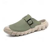 economico sandali da esterno-Sneakers casual da uomo verdi senza lacci: scarpe leggere e traspiranti, ideali per passeggiate all'aperto, viaggi e per tutti i giorni.