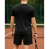 billiga Herrskjorta-Herr Grafisk Sportset Skjortor &amp; Shorts Tennisset 2 Kort ärm Svettavvisande Fuktabsorberande Andningsfunktion Tennis Golf Pickleball Röd Blå Grön Tenniskläder