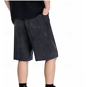 levne Neformální kraťasy-SoftFade™ Pánské šortky 100% bavlněné Casual šortky Kyselinově wash šortky Kapsa Elastický pas Praný Komfort Prodyšné Délka po kolena Casual Outdoor Pláž Dovolená Móda Námořnická modrá Červená