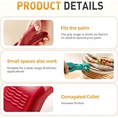 cheap Household Appliances-2pcs Heavy-Duty Anti-Scald Clips, Non-Slip Kitchen Bowl/Pot/Tray Clips for Oven,Grill - One-Handed Operation,with Non-Slip Base