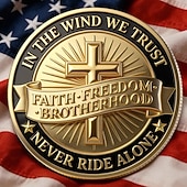 Недорогие 250-летие США-Монета с надписью «Бог благословит мотоциклистов» – коллекционный предмет, символизирующий веру, свободу и братство, вдохновляющая монета «Езди свободно, езди безопасно», памятный подарок для байкера.