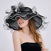 economico Fascinatori &amp; Cappelli-Derby Cappello Cappello da chiesa Cappello Kentucky Derby Gentildonna Nobildonna Costume Per donna Derby Ascot Festival delle corse di cavalli Adulti Cappello Primavera &amp; Estate