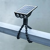 olcso Pathway Lights &amp; Lanterns-1 db kültéri napelemes fali spotlámpa, IP55 vízálló, 3 LED gyöngy, polip dizájn, kettős rögzítési lehetőség, dekoratív LED tájvilágítás kertbe, udvarra, ösvényre, gyepre, teraszra