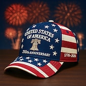 Недорогие Бейсболка мужская-Муж. Бейсболка Шляпа от солнца Синий Красный Полиэстер Пэчворк Мода Уличный стиль На каждый день Повседневные на открытом воздухе Отпуск Американский флаг США Цитаты и выражения