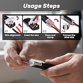 お買い得  LEDアクセサリー-ダブルワイヤプラグインコネクタ、LEDライトストリップ低電圧コネクタ2ピン、ロックバックル付き - クイック接続、ワイヤの被覆を剥がしたり切断したりする必要はありません、50個入り