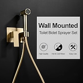 זול ברזים לבידה-סט ריסוס בידה חם וקר מוסתר לאסלה, מרסס בידה ידני לאסלה, מרסס בידה ידני לשירותים, מים חמים