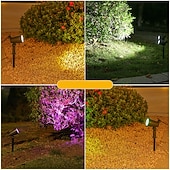 tanie Reflektory zewnętrzne-1 szt. 2 szt. 1 dioda LED 9 diod LED zasilana energią słoneczną, regulowany reflektor w ziemi, wodoodporny, jasność, oświetlenie ścienne, oświetlenie zewnętrzne RGB
