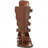 voordelige Schoenen-Retro vintage Middeleeuws Renaissance Sandalen Ridder Gladiator Ranger Kostuum Voor heren Keltisch Piraat Halloween Carnaval Ren Faire Retro themafeest Volwassenen Schoenen