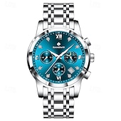 cheap Quartz Watches-LIGE Men Quartz Watch Minimalist Luminous Stainless Steel Watch