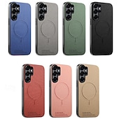 levne 2026 Samsung Galaxy S26 Série-telefon Carcasă Pro Samsung Galaxy S26 S25 Hrana S24 FE S23 Ultra Plus A56 A36 A26 A16 A55 5G A35 5G Magnetické adsorpční pouzdro Podpora bezdrátového nabíjení Nárazuvzdorné TPU PU kůže