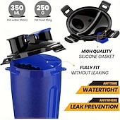 economico Ciotole e Bottiglie da Viaggio-Set composto da 1 tazza per acqua/cibo + 2 ciotole pieghevoli. Borraccia da viaggio per cani con ciotola pieghevole, contenitore per cibo per animali domestici 2 in 1 con ciotola pieghevole. Ciotola