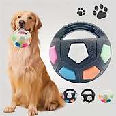 economico Giocattoli Interattivi-1 palla giocattolo per cani in TPR resistente, interattiva e squittente, per digrignare i denti &amp;addestramento, razza media consigliata, non necessita di batteria