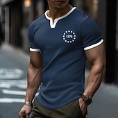 baratos Camiseta patriótica para veteranos-Dia da Independência Americana 250º Aniversário da América Homens 1776 Camisa Waffle Camiseta Manga Curta Camiseta Impressão 3D Gola Redonda Camisa Esportes Diário Retro Vintage Casual Diário Rua