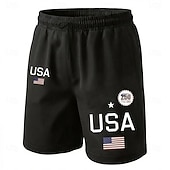 abordables Shorts Patrióticos 250-Hombre 4 de julio, 250 aniversario de Estados Unidos Bandera estadounidense Boxers de Natación Pantalones de Natación Pantalones de Surf Media cintura Patriótico Festivos Bolsillos laterales Forro de