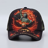 abordables 250e Anniversaire des États-Unis-Casquette de baseball commémorative du 250e anniversaire des États-Unis, motif patriotique de la Statue de la Liberté &amp;motif d'aigle à tête blanche, feu &amp;Casquette unisexe ajustable à motif drapeau