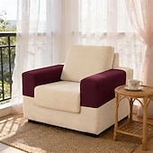 abordables Housse de fauteuil et d'accoudoir de canapé-Housses d'accoudoirs pour chaises et canapés, housses d'accoudoirs de canapé en jacquard spandex, protection antidérapante pour meubles, housses lavables pour fauteuils inclinables