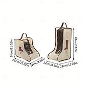 cheap Storage Bags-4pcs Non-Woven Fabric Boot Storage Bags with Handles, Home and Travel Dustproof Boot and Shoe Storage Bags, Suitable for Flat Shoes, Ankle Boots, and High-Top Boots, Travel Shoe Organizer